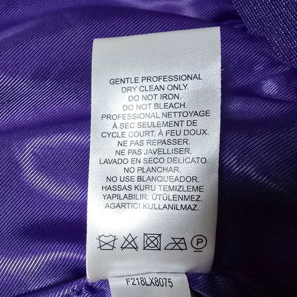 Tibi Luxe Faux Fur Mid Length Sporty Bomber Jacket in Purple - Picture 13 of 13